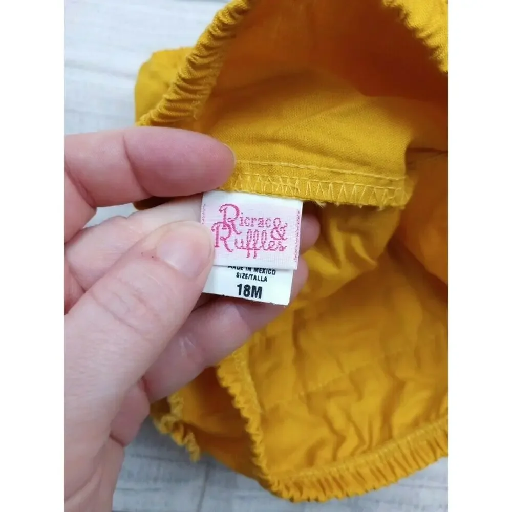 18m Ricrac & Ruffles Ruffled Gold Bloomer - Picture 4 of 5
